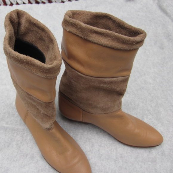 Women leather  suede trim boots, Size 7 - Picture 1 of 7
